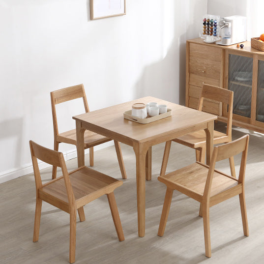 Traditional Japanese Square Wood Coffee Table 1-Tier For Dining Room