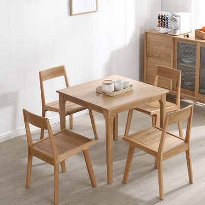 Traditional Japanese Square Wood Coffee Table 1-Tier For Dining Room