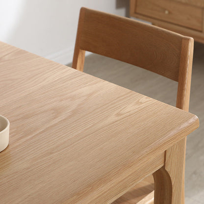 Traditional Japanese Square Wood Coffee Table 1-Tier For Dining Room