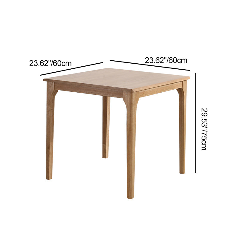 Traditional Japanese Square Wood Coffee Table 1-Tier For Dining Room