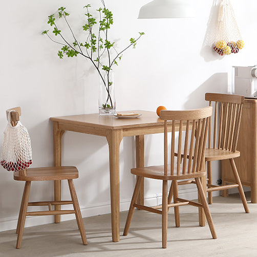 Traditional Japanese Square Wood Coffee Table 1-Tier For Dining Room