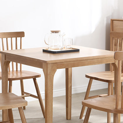 Traditional Japanese Square Wood Coffee Table 1-Tier For Dining Room