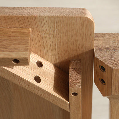 Traditional Japanese Square Wood Coffee Table 1-Tier For Dining Room