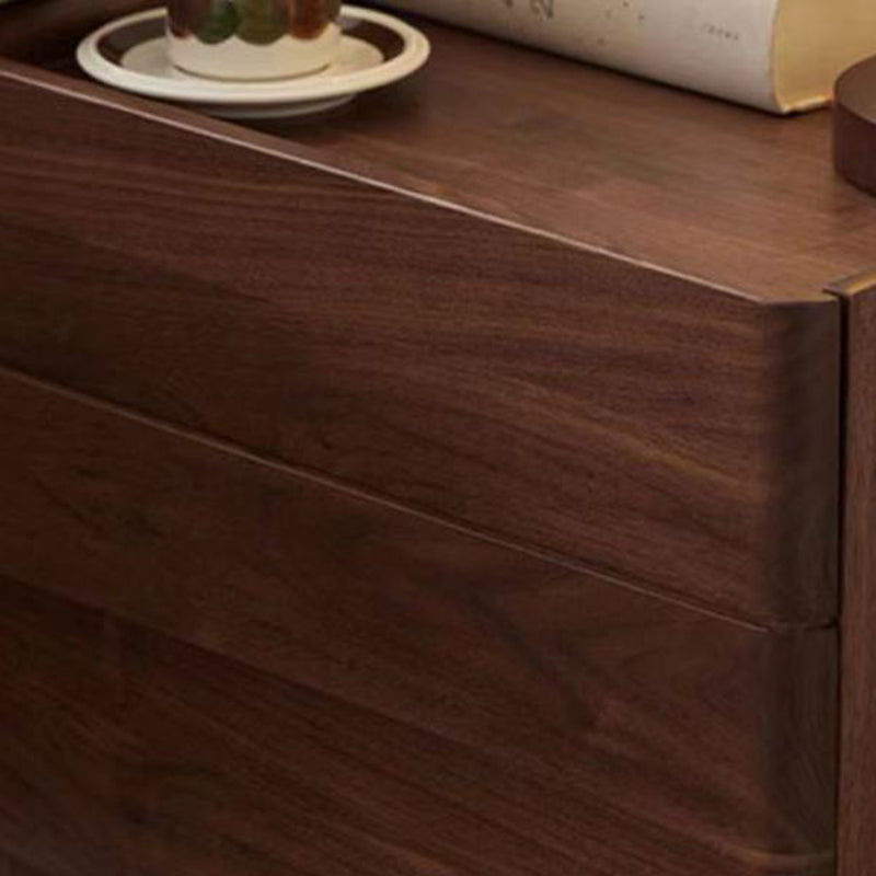 Traditional Vintage Rectangular Solid Wood Nightstand 1-Drawer For Bedroom