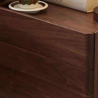 Traditional Vintage Rectangular Solid Wood Nightstand 1-Drawer For Bedroom