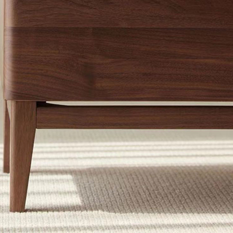 Traditional Vintage Rectangular Solid Wood Nightstand 1-Drawer For Bedroom