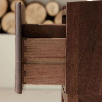 Traditional Vintage Rectangular Solid Wood Nightstand 1-Drawer For Bedroom