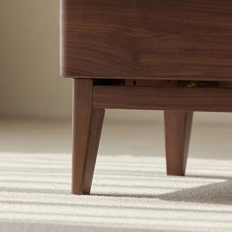 Traditional Vintage Rectangular Solid Wood Nightstand 1-Drawer For Bedroom