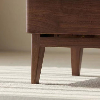 Traditional Vintage Rectangular Solid Wood Nightstand 1-Drawer For Bedroom