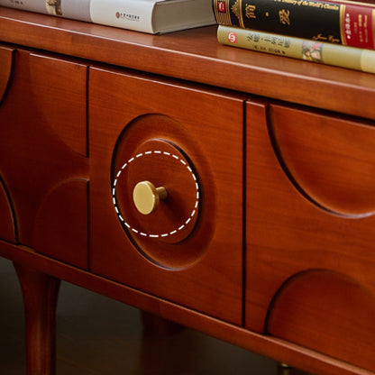 Traditional Vintage Rectangular Solid Wood Nightstand 1-Storage For Bedroom