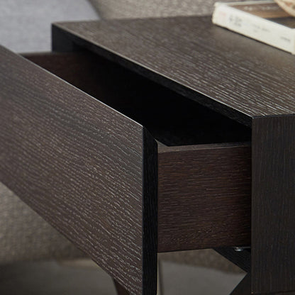 Contemporary Simplicity Square Solid Wood Crossed-Leg Nightstand Drawer For Bedroom