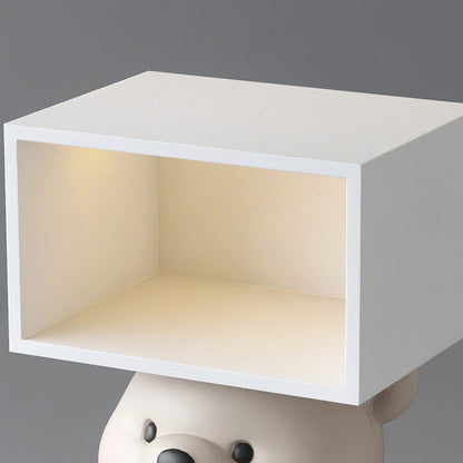 Contemporary Creative Bear Resin Rectangular Nightstand Cabinet For Bedroom