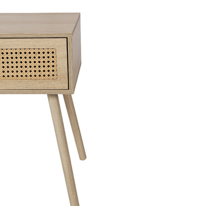 Contemporary Simplicity Rectangular Solid Wood Nightstand Drawer For Bedroom