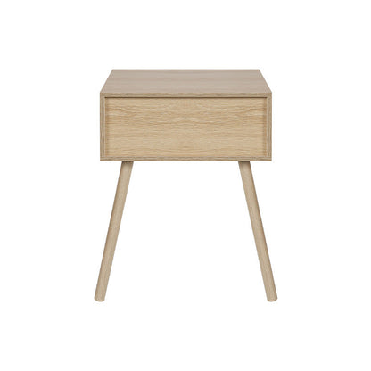 Contemporary Simplicity Rectangular Solid Wood Nightstand Drawer For Bedroom