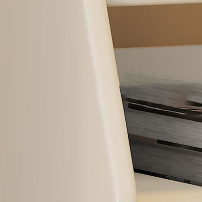 Contemporary Simplicity Rectangular Rubber Wood Nightstand 2-Drawer Storage Shelves For Bedroom