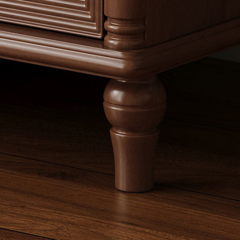 Contemporary Simplicity Cube Solid Wood Nightstand 3-Drawer For Bedroom