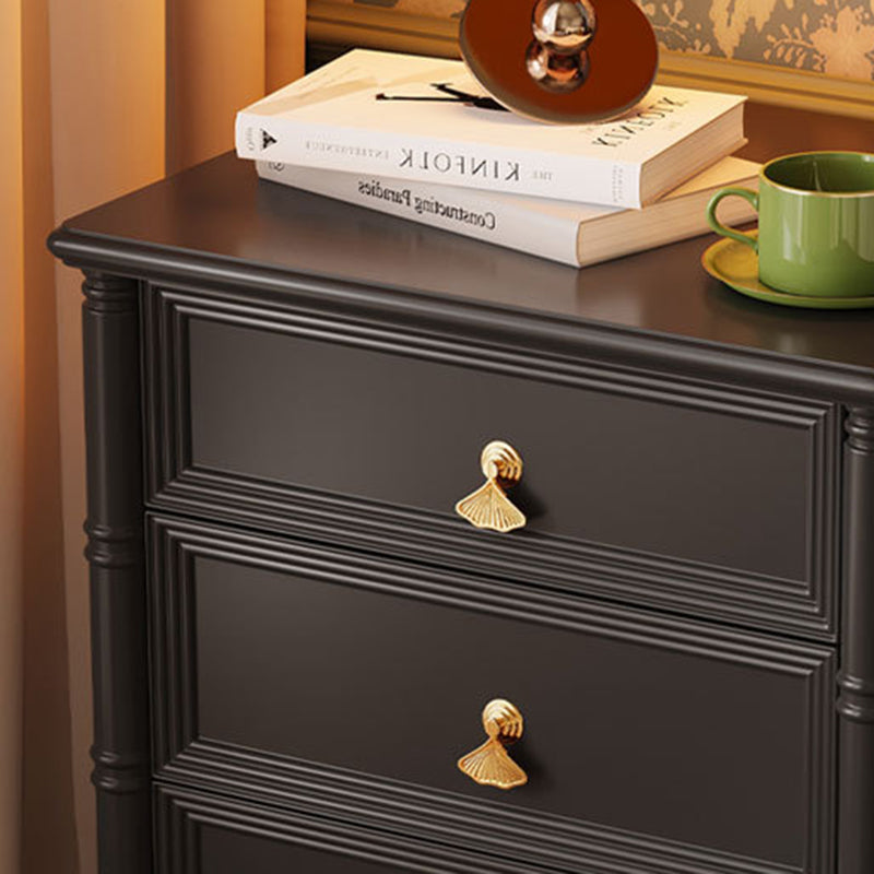 Contemporary Simplicity Cube Solid Wood Nightstand 3-Drawer For Bedroom