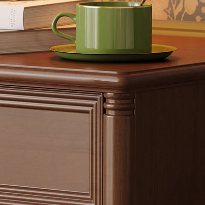 Contemporary Simplicity Cube Solid Wood Nightstand 3-Drawer For Bedroom