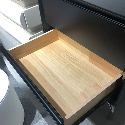 Contemporary Luxury Cube Solid Wood Nightstand 2-Drawer For Bedroom