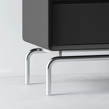 Contemporary Luxury Cube Solid Wood Nightstand 2-Drawer For Bedroom