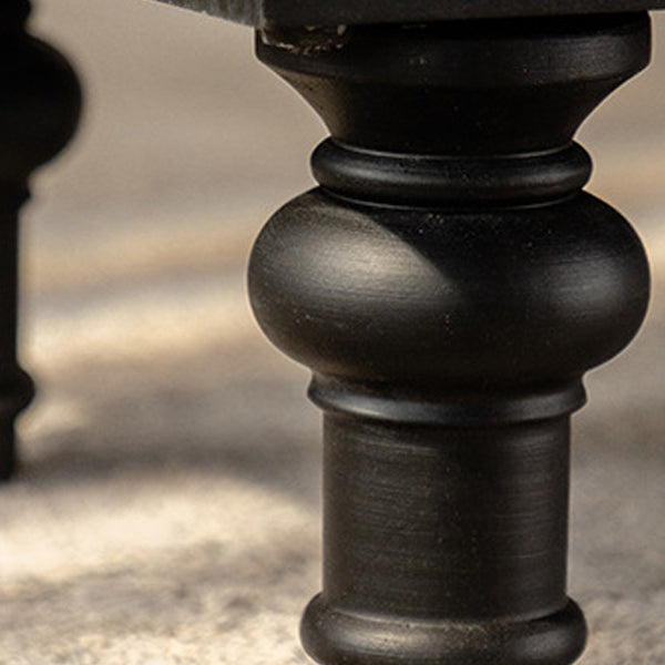 Traditional Farmhouse Geometric Cube Carved Pattern Solid Wood Nightstand Drawer Storage Cabinet For Bedroom