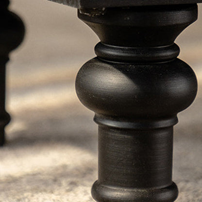 Traditional Farmhouse Geometric Cube Carved Pattern Solid Wood Nightstand Drawer Storage Cabinet For Bedroom