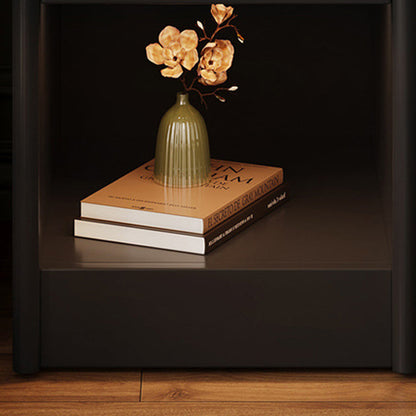 Traditional Vintage Rectangular Solid Wood Nightstand 1-Drawer Storage Cabinet For Bedroom