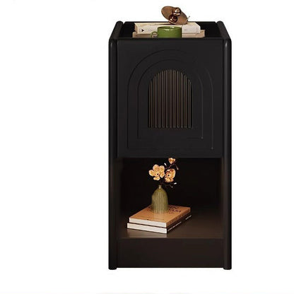 Traditional Vintage Rectangular Solid Wood Nightstand 1-Drawer Storage Cabinet For Bedroom