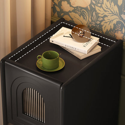 Traditional Vintage Rectangular Solid Wood Nightstand 1-Drawer Storage Cabinet For Bedroom