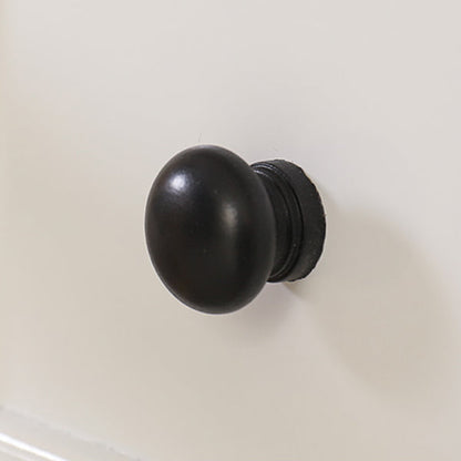 Traditional Japanese Ultra Thin Solid Wood Rectangular Nightstand Storage Organizer 2-Drawer For Bedroom