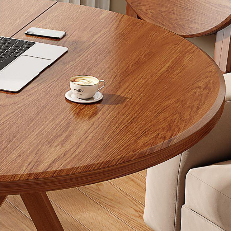 Modern Simplicity Round MDF Steel Foldable Dining Table For Dining Room