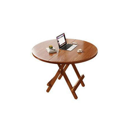 Modern Simplicity Round MDF Steel Foldable Dining Table For Dining Room