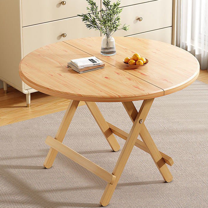 Modern Simplicity Round MDF Steel Foldable Dining Table For Dining Room