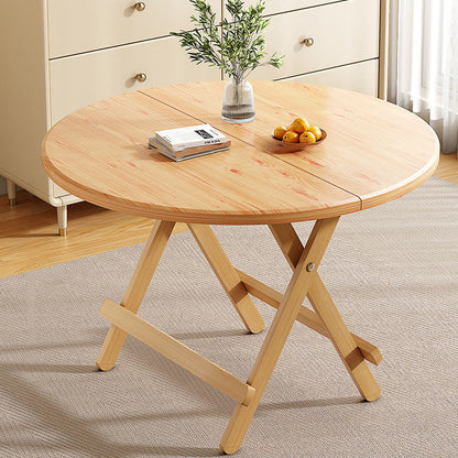 Modern Simplicity Round MDF Steel Foldable Dining Table For Dining Room