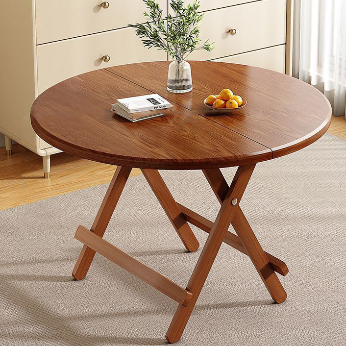 Modern Simplicity Round MDF Steel Foldable Dining Table For Dining Room