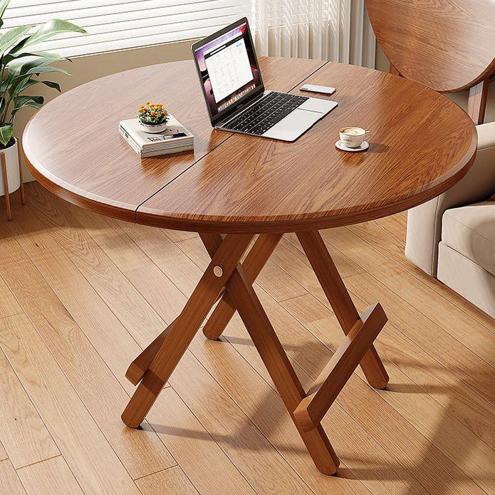Modern Simplicity Round MDF Steel Foldable Dining Table For Dining Room
