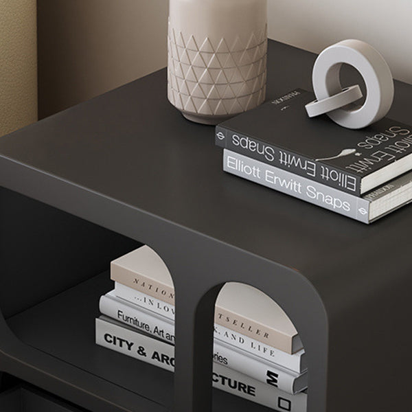 Contemporary Simplicity Cube Solid Wood Nightstand 1-Drawer For Bedroom