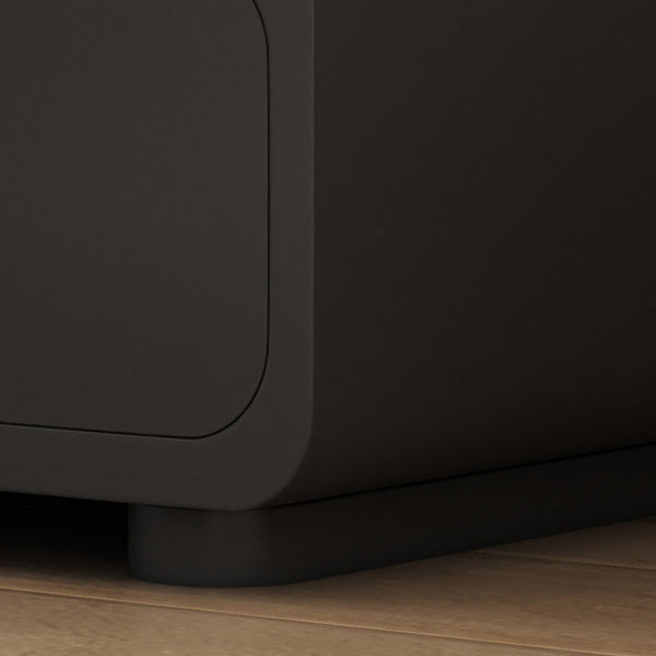 Contemporary Simplicity Cube Solid Wood Nightstand 1-Drawer For Bedroom