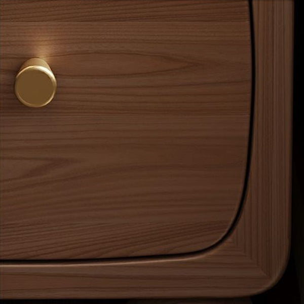 Contemporary Simplicity Solid Wood Slim Gap Bedside Cabinet Nightstand 1-Drawer & Cabinet For Bedroom
