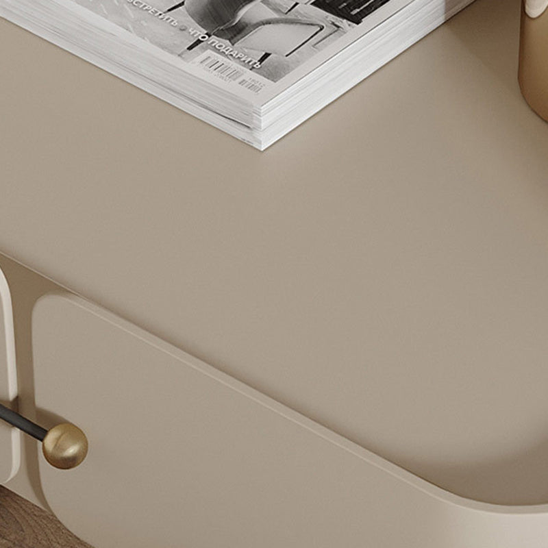 Modern Mid-Century Rectangular Eco-Friendly Board Carbon Steel Nightstand 1-Drawer For Bedroom