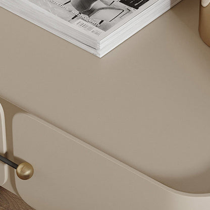 Modern Mid-Century Rectangular Eco-Friendly Board Carbon Steel Nightstand 1-Drawer For Bedroom