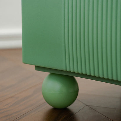 Modern Mid-Century Cube Plastic Nightstand 2-Drawer For Bedroom