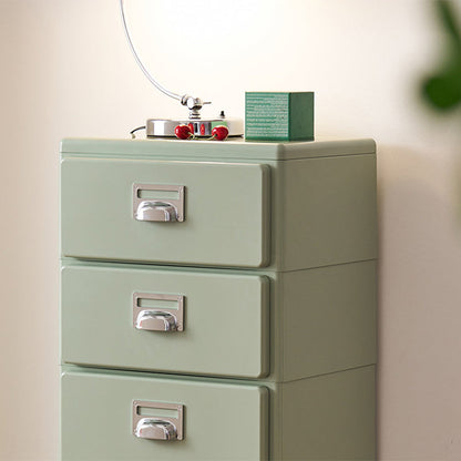 Contemporary Nordic ABS Rectangular Nightstand Storage Cabinets 3-Drawer For Bedroom