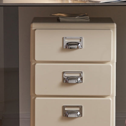 Contemporary Nordic ABS Rectangular Nightstand Storage Cabinets 3-Drawer For Bedroom