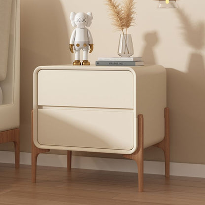 Contemporary Scandinavian Rectangular Solid Wood 2-Tier Storage Drawers For Bedroom