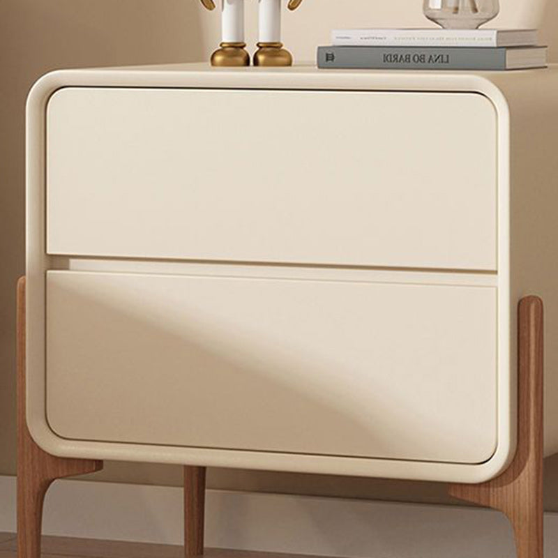 Contemporary Scandinavian Rectangular Solid Wood 2-Tier Storage Drawers For Bedroom