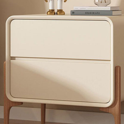 Contemporary Scandinavian Rectangular Solid Wood 2-Tier Storage Drawers For Bedroom