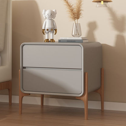 Contemporary Scandinavian Rectangular Solid Wood 2-Tier Storage Drawers For Bedroom