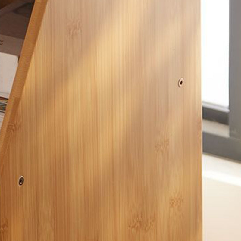 Traditional Japanese Square Solid Wood Nightstand 2-Storage Cabinet For Bedroom
