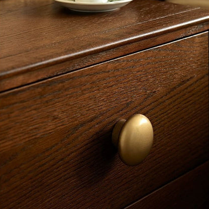 Traditional French Cube Solid Wood Nightstand 2-Drawer For Bedroom